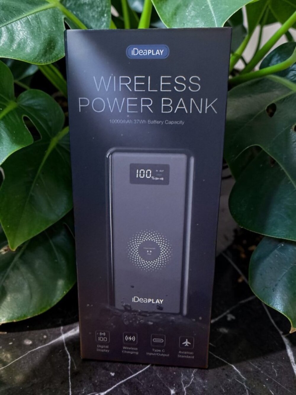 iDeaPlay Wireless Power Bank (10000mAh (LIGHT BLUE) - NEW